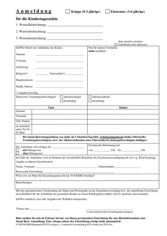 Antrag Auf Ermäßigung Kita Schleswig-holstein Pdf Formulare - Deine KiTa